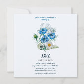 Elegant Blue Nigella Blume WEDDING (Vorderseite)