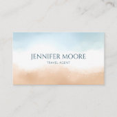 Elegant Blue Ocean Beach Shore Sand Visitenkarte (Vorderseite)