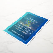Elegant Blue Ocean Foil Wedding Invitation Folieneinladung (Gedreht)