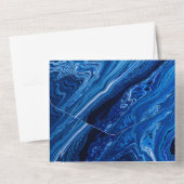 Elegant Blue Ocean Waves Bar Mitzvah All In One Einladung (Rückseite)