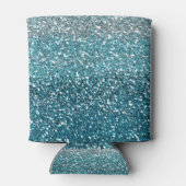 Elegant Blue Ombre Glitzer Sparkle Dosenkühler (Rückseite)
