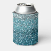 Elegant Blue Ombre Glitzer Sparkle Dosenkühler (Kanne Rückseite)