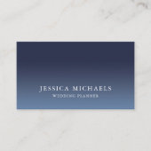 Elegant Blue Ombre Minimalistisch Business Card Visitenkarte (Vorderseite)