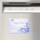 Elegant Blue Orchid Birthday Magnet (In Situ (Geschirrspüler))