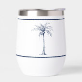 Elegant Blue Palm Tree Personalisiert (Links)