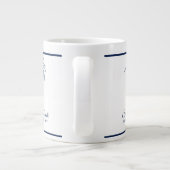 Elegant Blue Palm Tree Personalisiert Jumbo-Tasse (Rückseite)