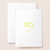 Elegant Blue Pansy Blume Wedding Folienkarte (Rückseite mit Umschlag)