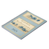 Elegant Blue Pansy Watercolour Notebook — Garden Notizblock (Linke Seite)