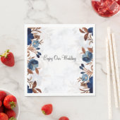 Elegant Blue Paper Napkin für Hochzeiten Serviette (Beispiel)