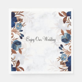 Elegant Blue Paper Napkin für Hochzeiten Serviette