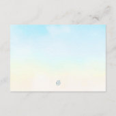 Elegant Blue Peacock Botanical Wedding Style Begleitkarte (Rückseite)