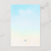 Elegant Blue Peacock Botanical Wedding Style Begleitkarte (Rückseite)