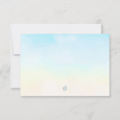 Elegant Blue Peacock Floral Indian Wedding Theme RSVP Karte (Rückseite)