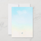 Elegant Blue Peacock Floral Wedding Theme RSVP Karte (Rückseite)