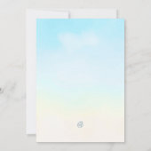 Elegant Blue Peacock Floral Wedding Theme    Save The Date (Rückseite)