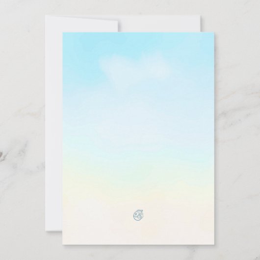 Elegant Blue Peacock Floral Wedding Theme    Save The Date (Rückseite)