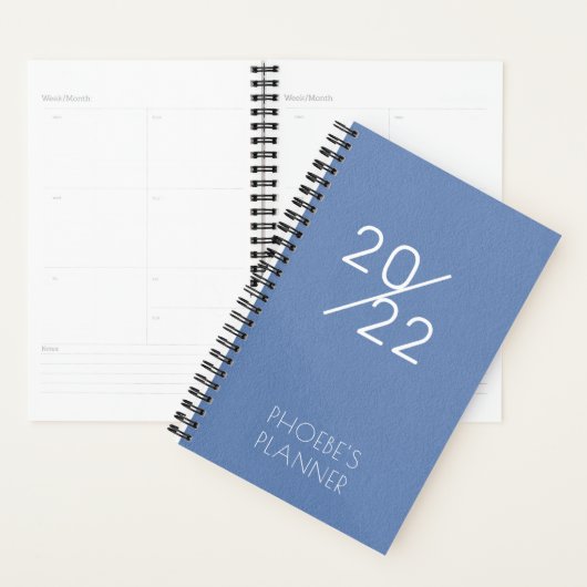 Elegant Blue Personalisiert 2022 Planer (Anzeige)