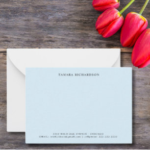 Elegant Blue Personalisiert Mitteilungskarte