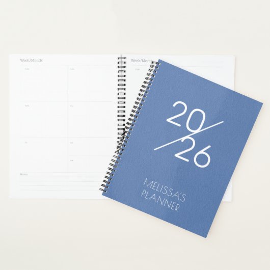 Elegant Blue Personalized 2026 Planner Planer (Anzeige)