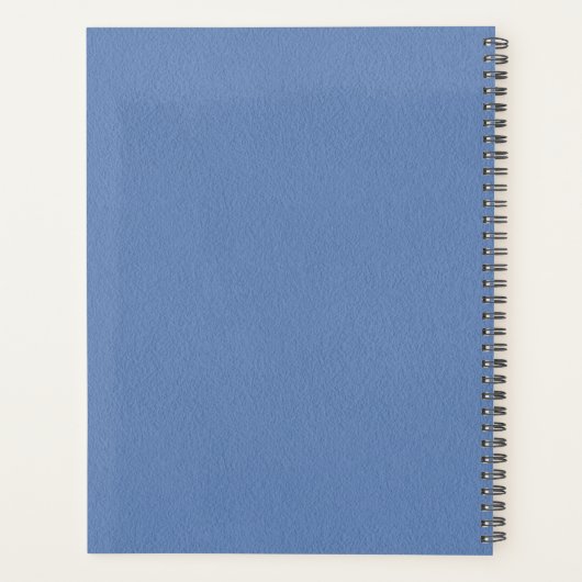 Elegant Blue Personalized 2026 Planner Planer (Rückseite)