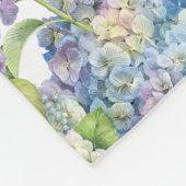 Elegant Blue Pink Hydrangeas in Bloom Floral Fleecedecke (Ecke)
