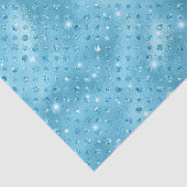 Elegant Blue Polka Dot Metallic Glitzer Pattern Seidenpapier (Detail)