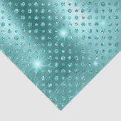 Elegant Blue Polka Dot Metallic Glitzer Pattern Seidenpapier (Detail)