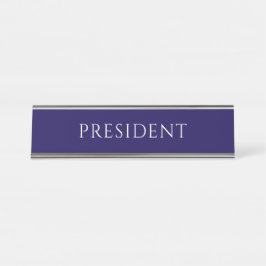 Elegant Blue President Name Plate Schreibtischnamensplakette