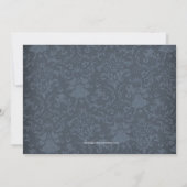 Elegant Blue Probe Dinner Einladungen (Rückseite)