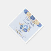 Elegant Blue Pumpkin Baby Shower Serviette (Ecke)