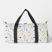 Elegant Blue Purple Watercolor Wildflower  Duffle Bag (Vorderseite)
