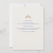 Elegant Blue Quinceanera 15th Birthday Einladung (Rückseite)