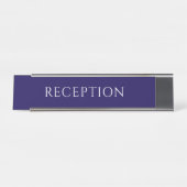 Elegant Blue Reception Desk Name Plate Schreibtischnamensplakette (Vorderseite )