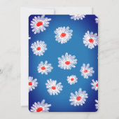 Elegant Blue & Red Flowers Bridal Shower Einladung (Rückseite)