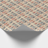 Elegant Blue & Red Nutcracker Geschenkpapier (Ecke)