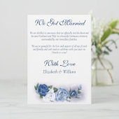 Elegant Blue Regency Cameo Roses Einladung (Stehend Vorderseite)