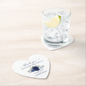 Elegant Blue Rose Boho Chic Wedding Vielen Dank Untersetzer (Vor Ort)