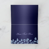 Elegant Blue Rose Dankeschön Card Dankeskarte (Innenseite)