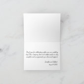 Elegant Blue Rose Vielen Dank Dankeskarte (Innenseite)