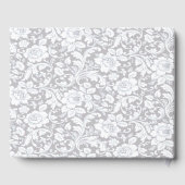 Elegant Blue Rose Wedding Guestbook Gästebuch (Rückseite)