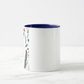 Elegant Blue Rustic 2025 New Years Holiday Card Tasse (Zentrum)