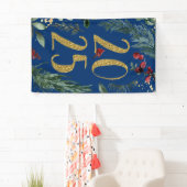 Elegant Blue Rustic 2025 Silvester Party Banner (Insitu)