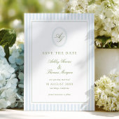 Elegant Blue & Sage Wedding  Save The Date