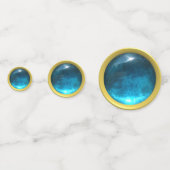 Elegant Blue Sapphire Gems Konfetti (Vorderseiten)