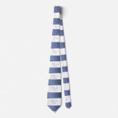 Elegant, Blue Satin Ribbon, Vater der Braut Krawatte (Vorderseite)