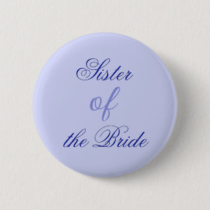 Elegant Blue Schwester der Braut Button