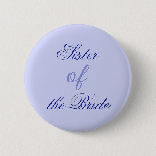 Elegant Blue Schwester der Braut Button (Vorderseite)