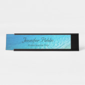Elegant Blue Sea Waves Moderne Template Nature Schreibtischnamensplakette (Vorderseite )