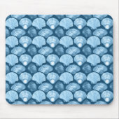 Elegant Blue Seashells Mousepad (Vorne)