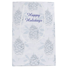 Elegant Blue & Silver Christmas  Mittlere Geschenktüte